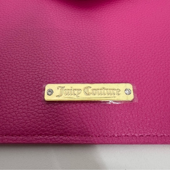 Juicy Couture Bright Pink Gold Studded Slim Envelope Clutch New Nwt - Picture 5 of 14